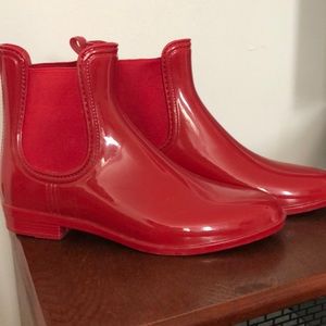 Red Rain Boots sz 9.5